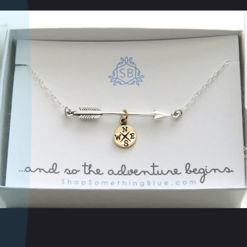 ⏱️⏱️Really Pretty Compass and Arrow necklace - Picture 1 of 9